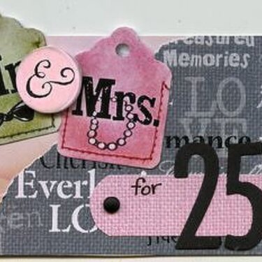 Mr &amp; Mrs for 25 years tag
