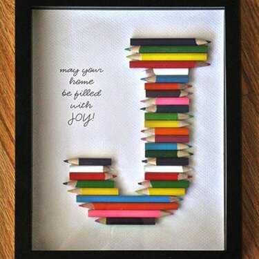 Altered Colored Pencil Letter Art