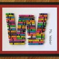Altered Colored Pencil / Crayons Letter Art
