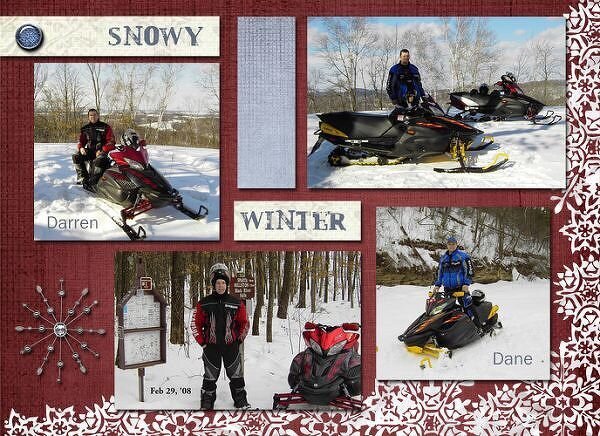 Snowmobiling Calendar Page