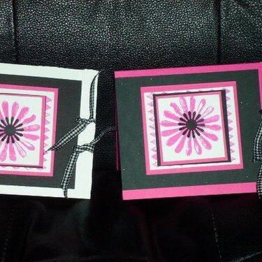 Pink, Black and white card- PCMB