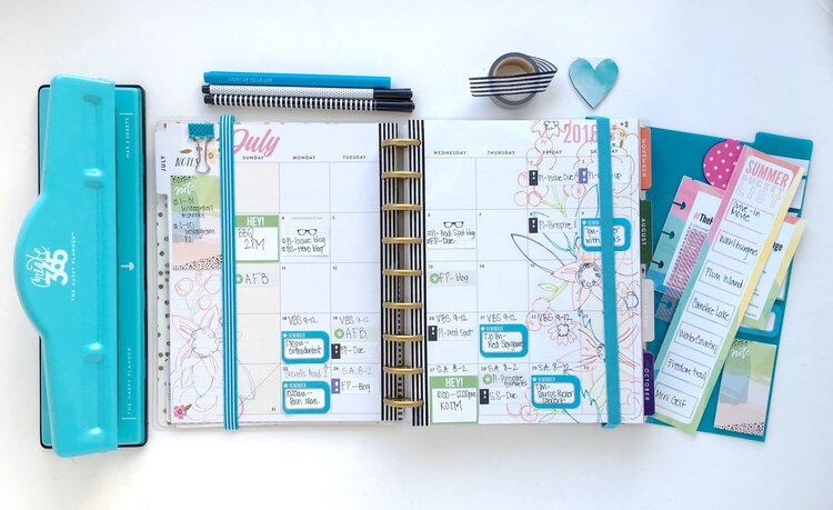 July monthly Planner