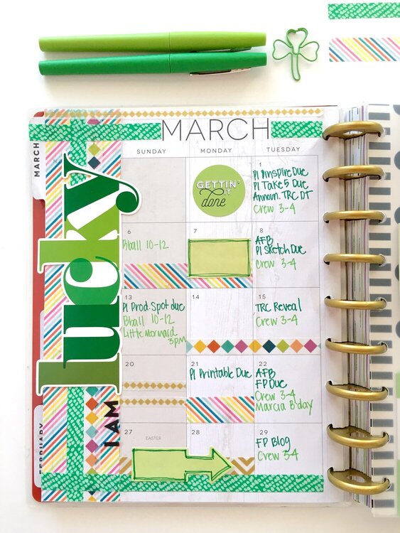 March Monthly planner