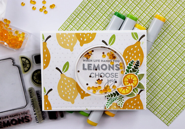 When Life Gives You Lemons, Choose Joy Shaker Card *Jillibean Soup*