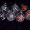 Hand painted ornaments/rub on ornaments