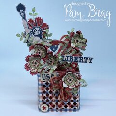 Liberty Card in a Box Flower Basket