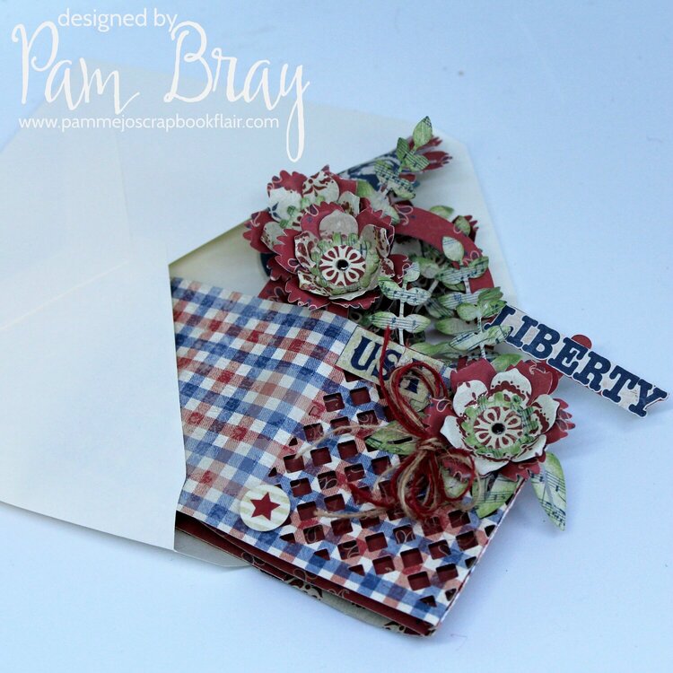 Liberty Card in a Box Flower Basket