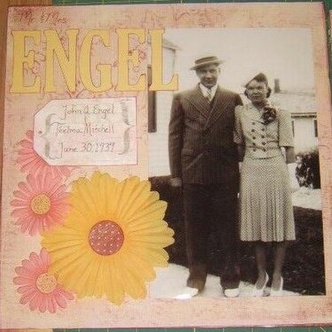 Mr and Mrs Engel - Heritage Challenge Wedding - 1939