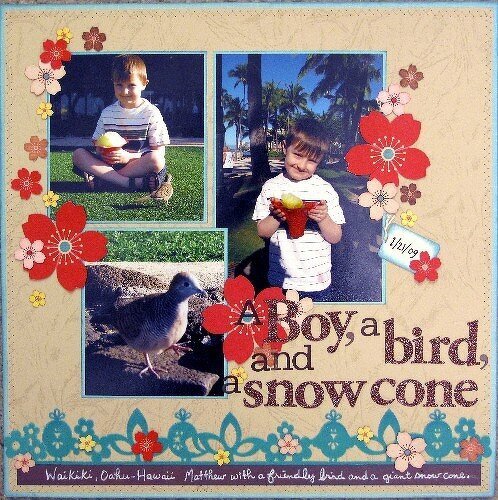 A Boy, A Bird, and a Snowcone - Waikiki, Oahu