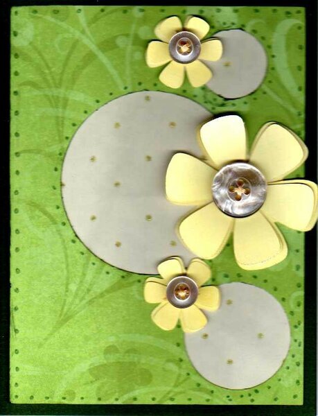 Green Flower Cards