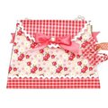Red Gingham and Flowers Purse Mini Album