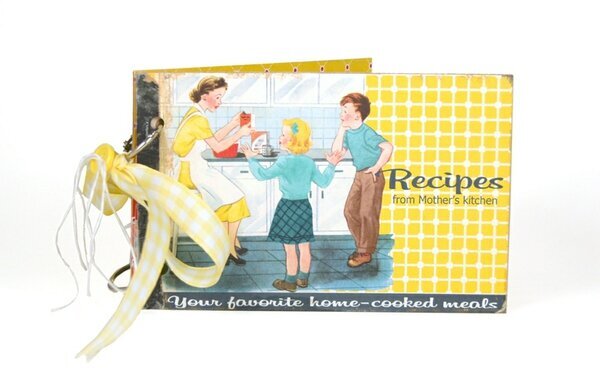 Kitschy Yellow Retro Recipe Book