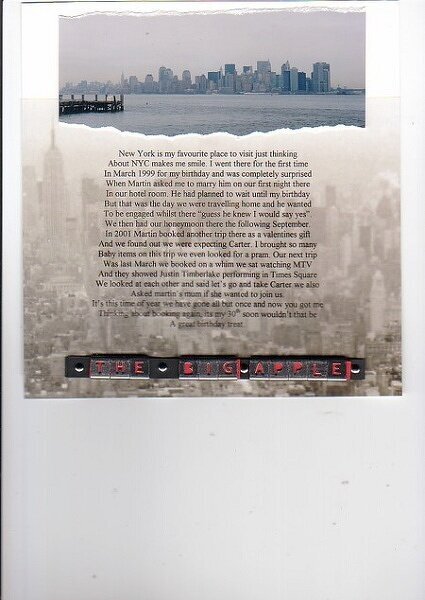** I love NYC** Entry in Annette&#039;s Circle journal