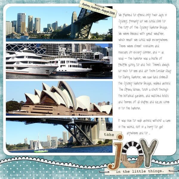 Joy in Sydney *** Digi Scraplift Challenges ***