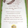 Monkey Birthday Party Invite