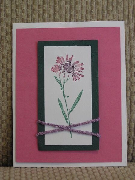 1st card - pink flower