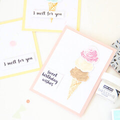 What's the Scoop? - Stamped Icecream Cards.