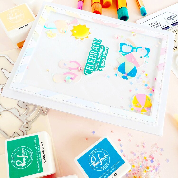 Summer Fun Shaker Card.