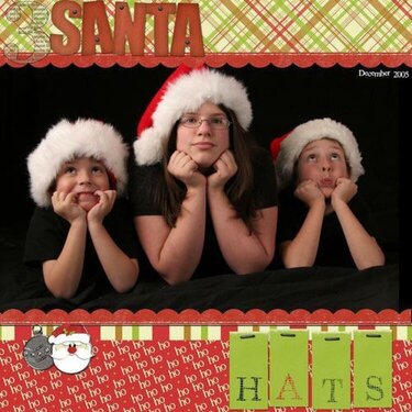 3 Santa Hats