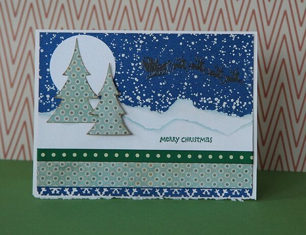 Two Trees Winter Card