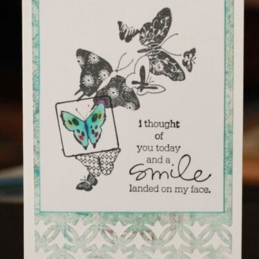 Spotlight stamping challenge...inchy butterfly