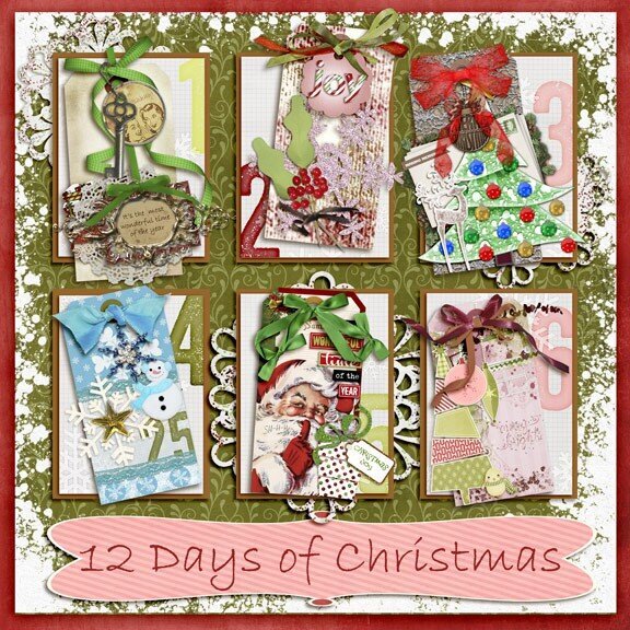 12 Days of Christmas tags_p1 tags 1-6