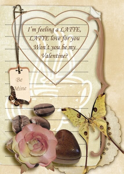 A latte love (Valentine&#039;s card)