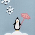 Showering you with Love - Penguin card