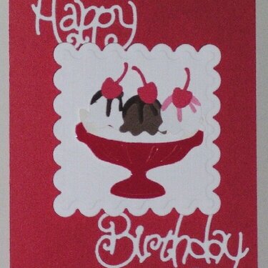 Happy Birthday Sundae Card