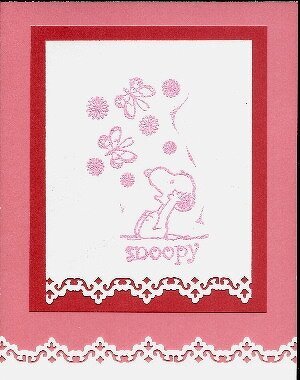 WF09 Color Embossing Challenge - Pink Snoopy