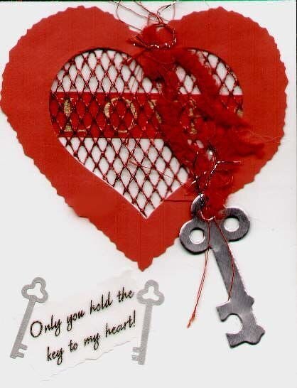 Key to My Heart Valentine Card - Sizzix, Zip&#039;eMate 