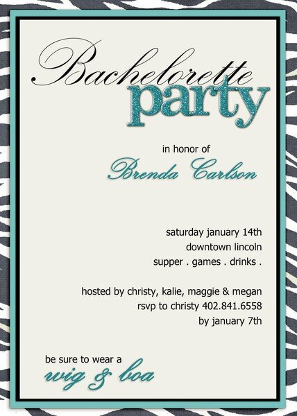 Bachelorette Party Invite &amp; Game Card