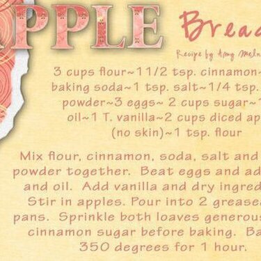 Recipe Circle Journal - Apple Bread