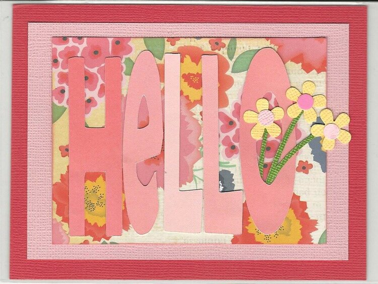 March Acetate Card Class - Card Two= Hello!