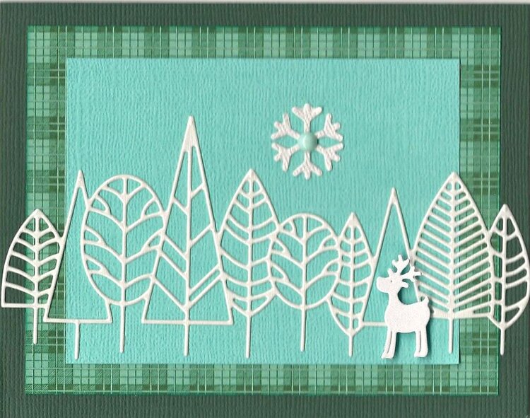 Deer In The Forest Christmas Card