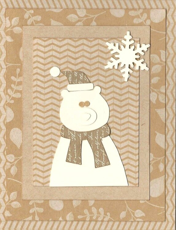 Kraft &amp; Cream Winter Bear Card