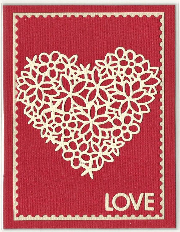 Lacy Heart Transparency Card