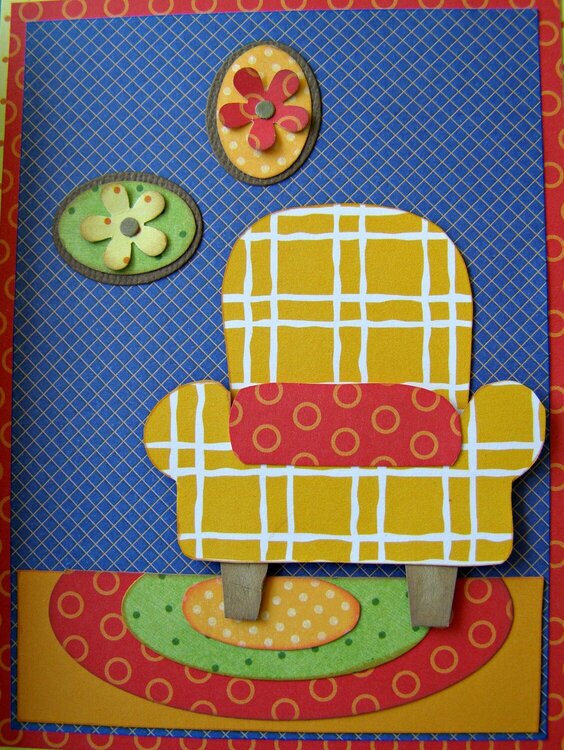 Paper Pieced Easy Chair Card
