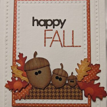 Happy Fall Card with Acorns...