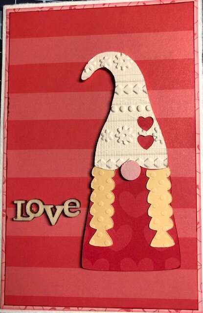 Valentine Gnome Girl Card