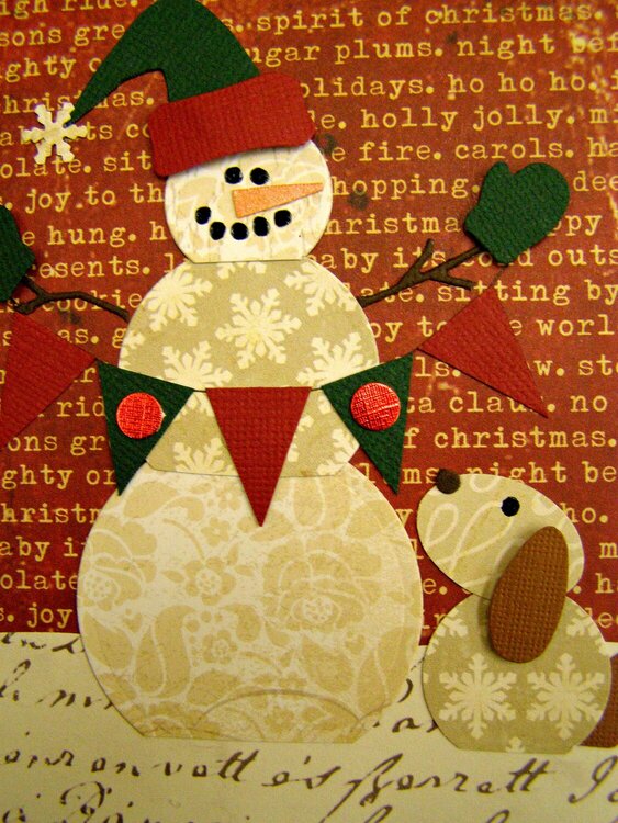 Snowman Paper Piecing Card