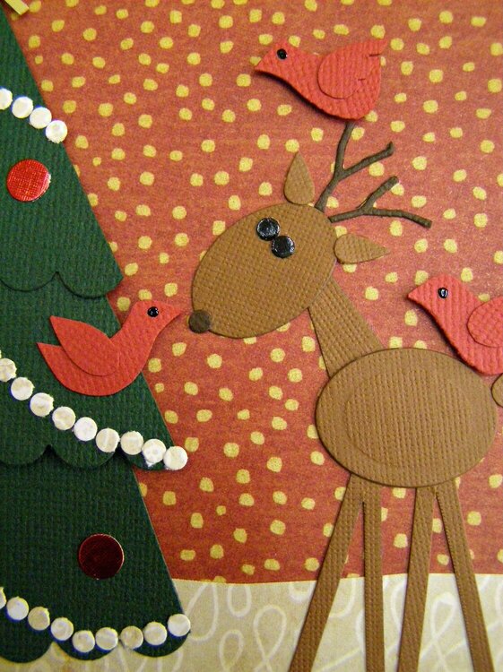 Reindeer and Cardinals Card