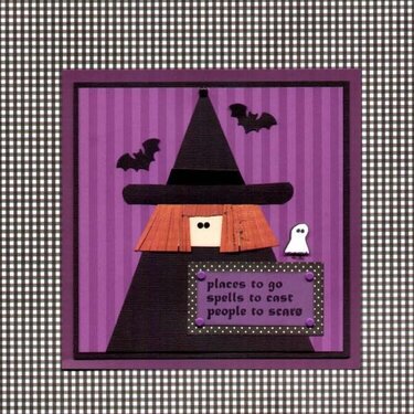 Witch Paper Piecing Card