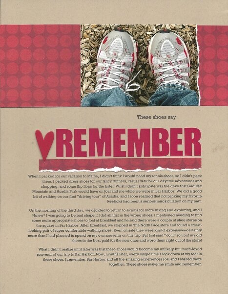 These shoes say Remember {Weekly Challenge}