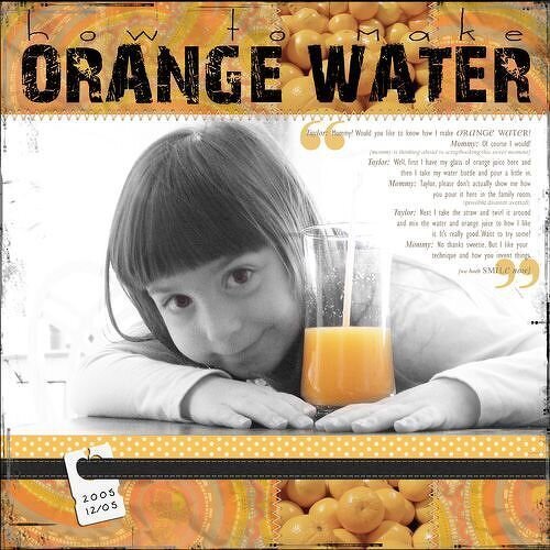 *{How to make Orange Water}*