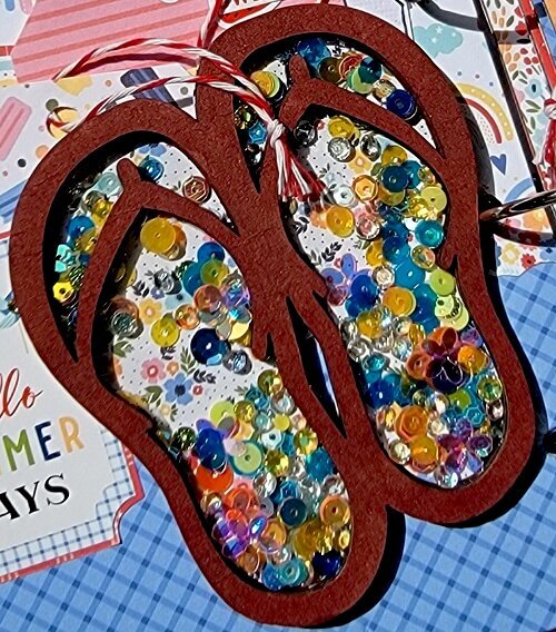 Hello Summer 6x6 Tabbed Chipboard Mini Album for the Clear Scraps DT