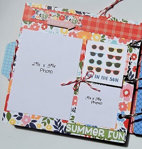 Hello Summer 6x6 Tabbed Chipboard Mini Album for the Clear Scraps DT