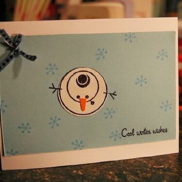 (Rubber Soul) Snowman Card