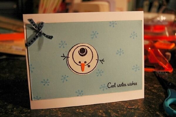 (Rubber Soul) Snowman Card