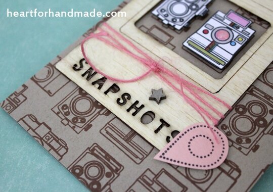 Snapshots, card with DIY background stamping